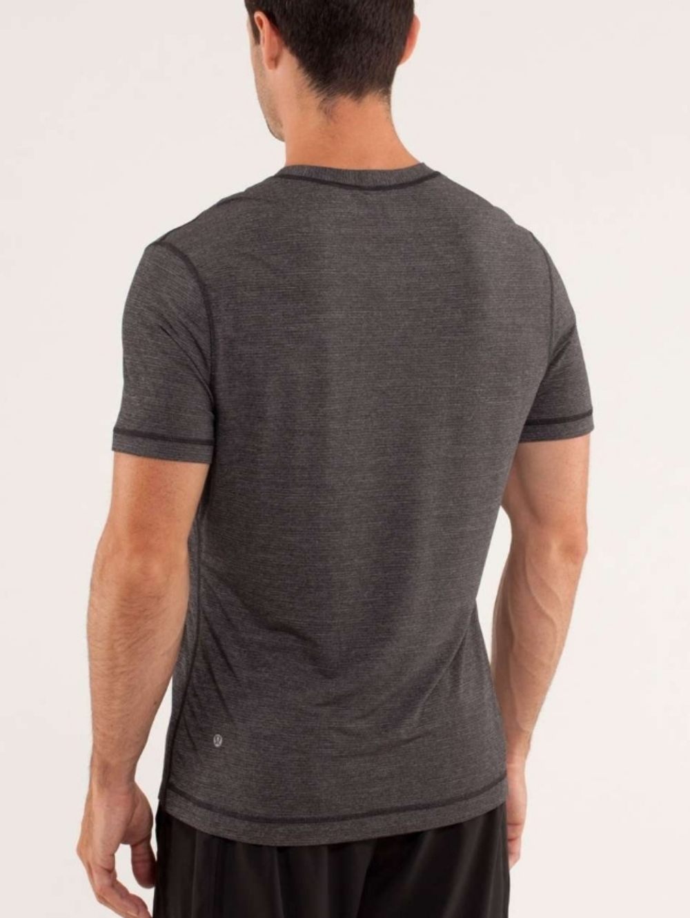 Lululemon Mens Reverse Sprint Short Sleeve In Heathered Black Size Medium - Picture 3 of 10